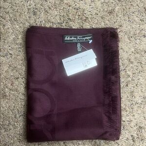 Salvatore Ferragamo Deep Wine Scarf